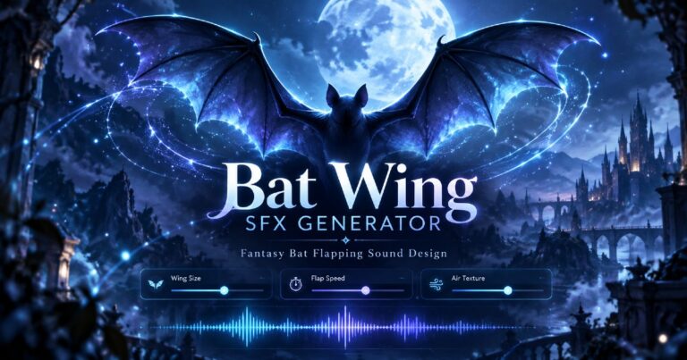 コウモリの羽ばたきの効果音作成アプリ